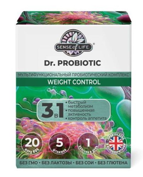Изображение товара Контроль веса DR.Probiotic SENSE of life 30 капсул Контроль веса DR.Probiotic SENSE of life 30 капсул фотография
