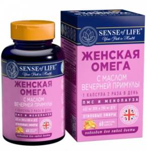 Женская Омега-3 с маслом вечерней примулы SENSE of life 60 капсул